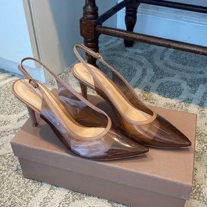 Gianvito Rossi plexi sling backs